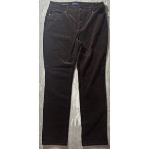 Charter Club Jeans Womens 18 Brown Lexington Straight Mid Rise Stretch Denim